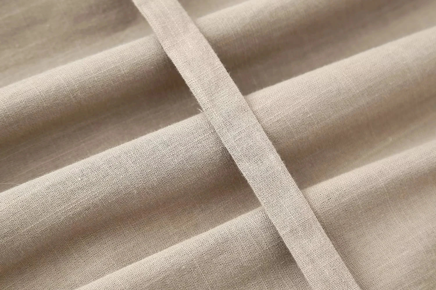 Khaki Two Piece Set – Loose Belted Blazer and Wide Leg Trousers