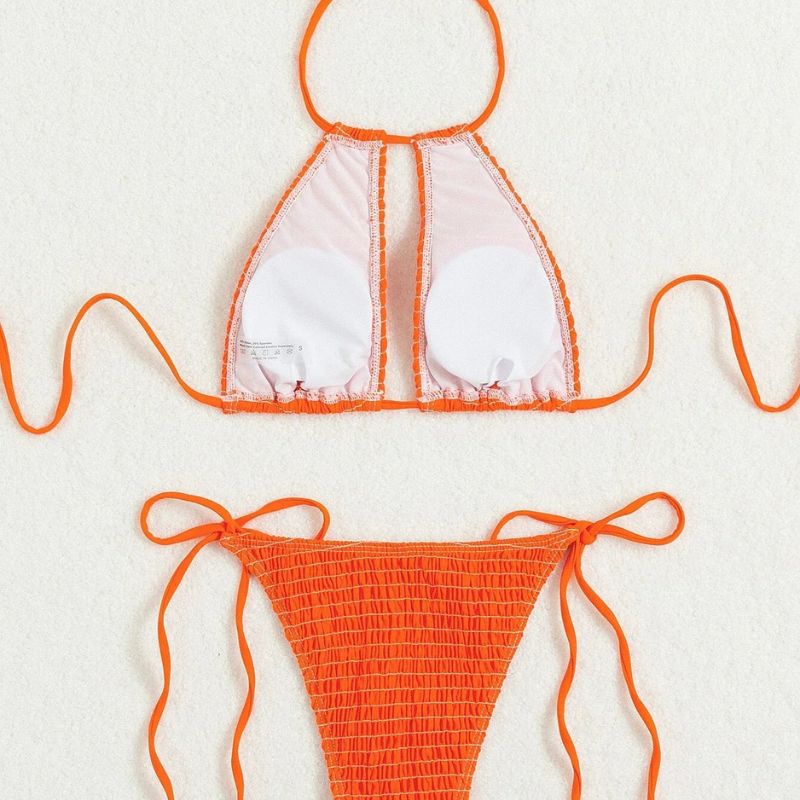 Ella - Smocked Halter Tie Bikini-Jordyn the Label