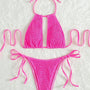 Ella - Smocked Halter Tie Bikini-Jordyn the Label