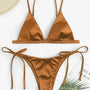 Nora - Metallic Satin Brazilian Bikini-Jordyn the Label