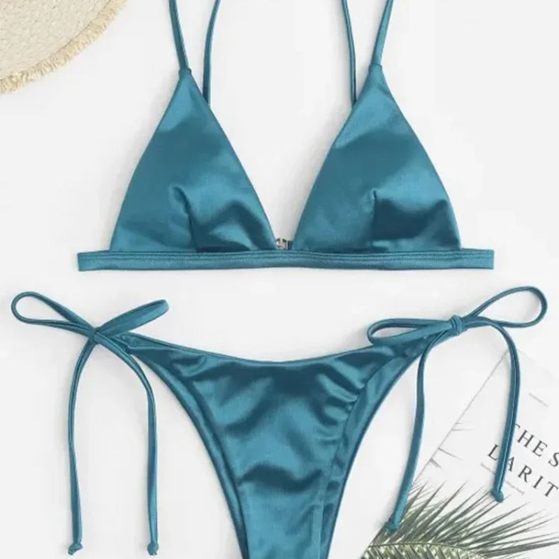 Nora - Metallic Satin Brazilian Bikini-Jordyn the Label