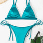 Nora - Metallic Satin Brazilian Bikini-Jordyn the Label