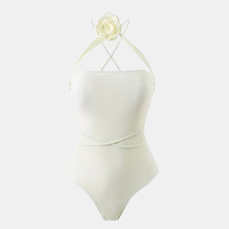 Alana Bandeau Flower Monokini Swimwear-Jordyn the Label