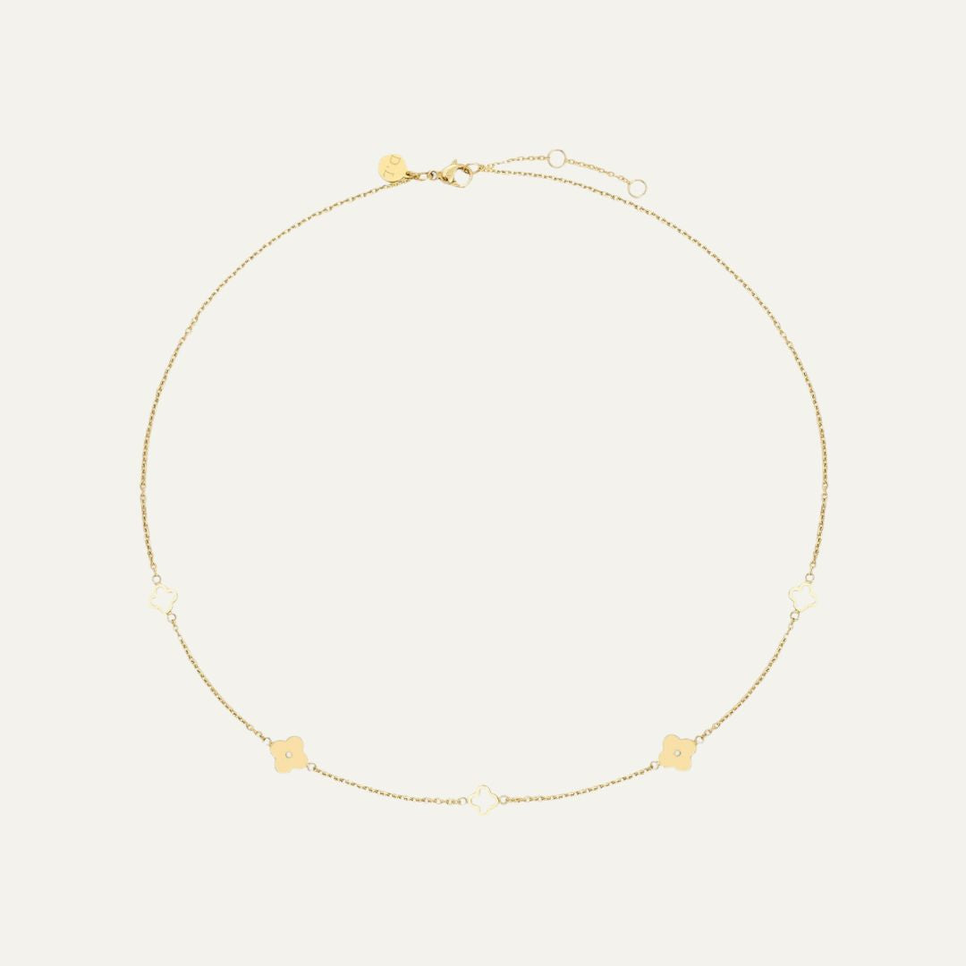 Timeless Clover - Necklace - Stainless Steel-Jordyn the Label