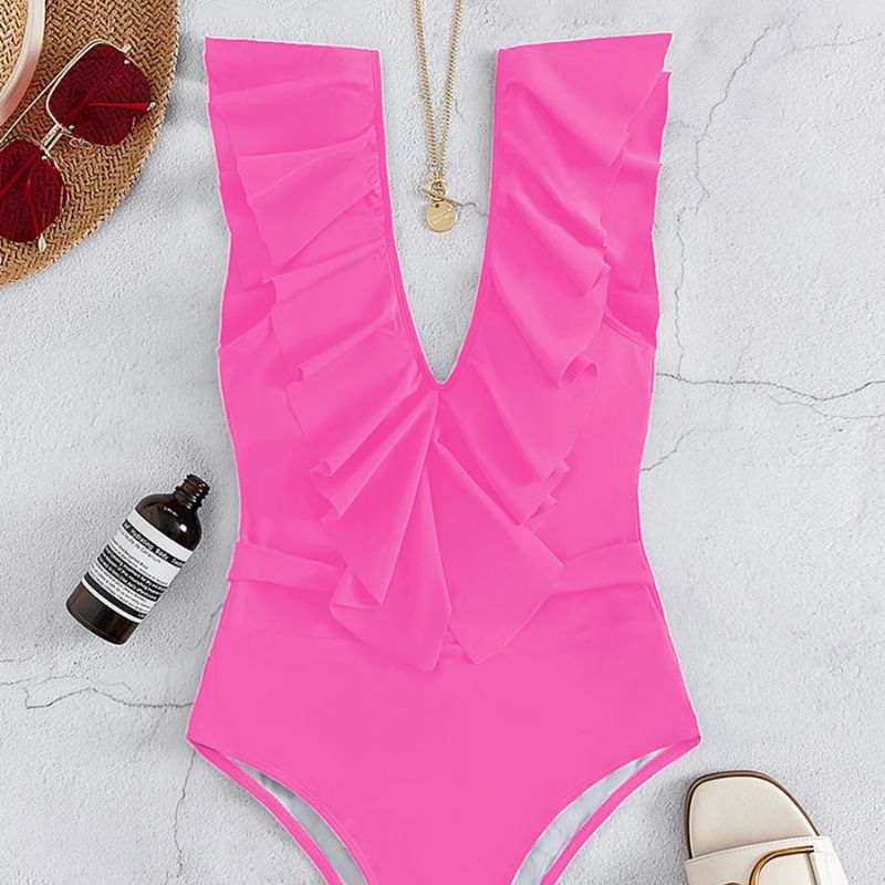 Amira Backless Ruffle Swimsuit-Jordyn the Label