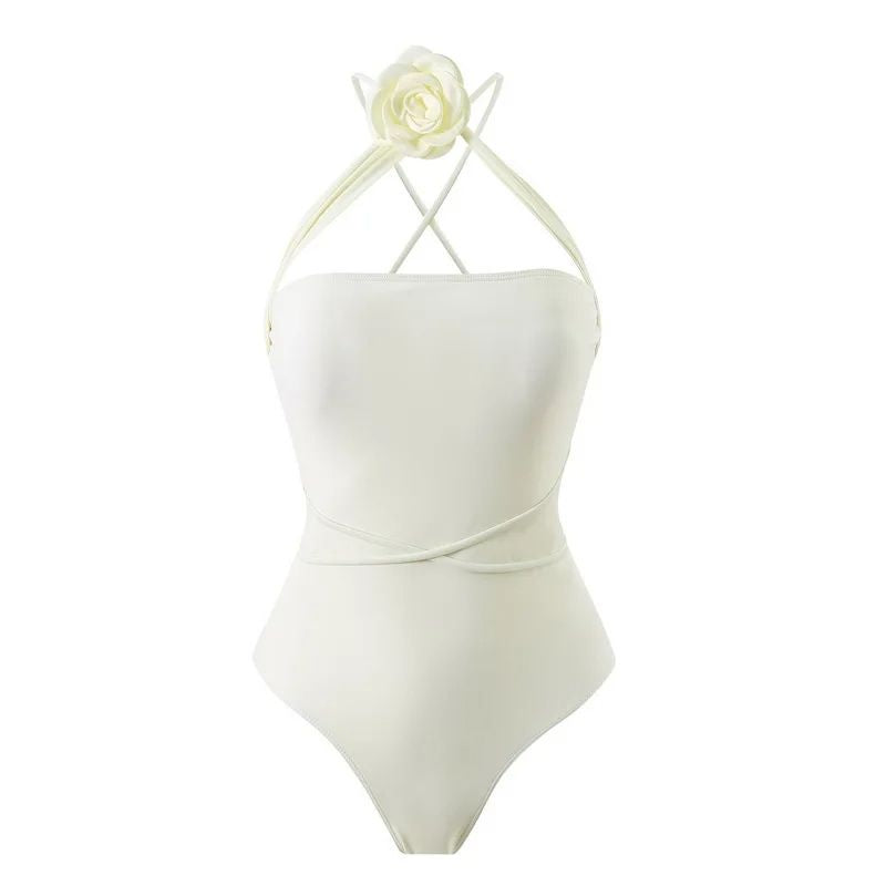 Alana Bandeau Flower Monokini Swimwear-Jordyn the Label