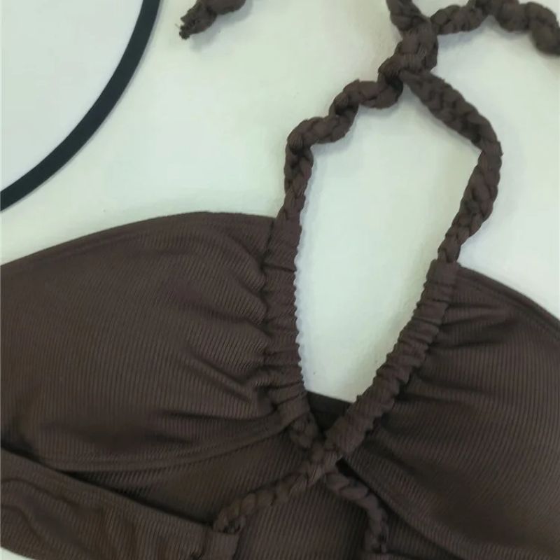 Alyssa Tied Halter Backless Swimwear-Jordyn the Label