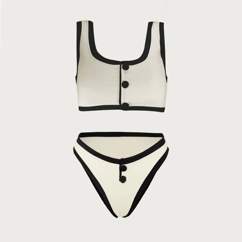 Contrast Binding Two Piece Bikini Set-Jordyn the Label