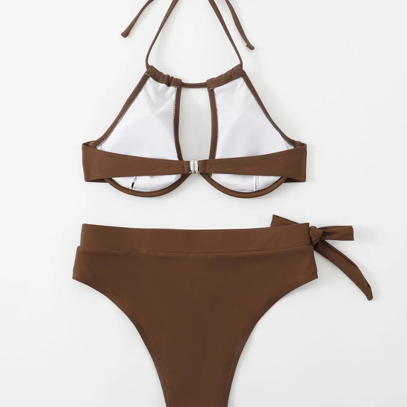 High Waist Padded Bikini Set-Jordyn the Label