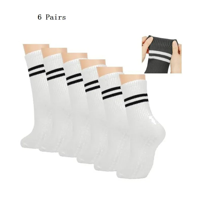 6 Pairs Women’s Non Slip Pilates Yoga Socks with Grips