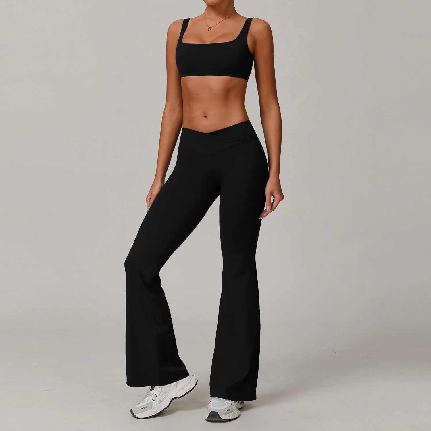 2 Piece Yoga Set – Sports Bra & Flare Leggings Activewear