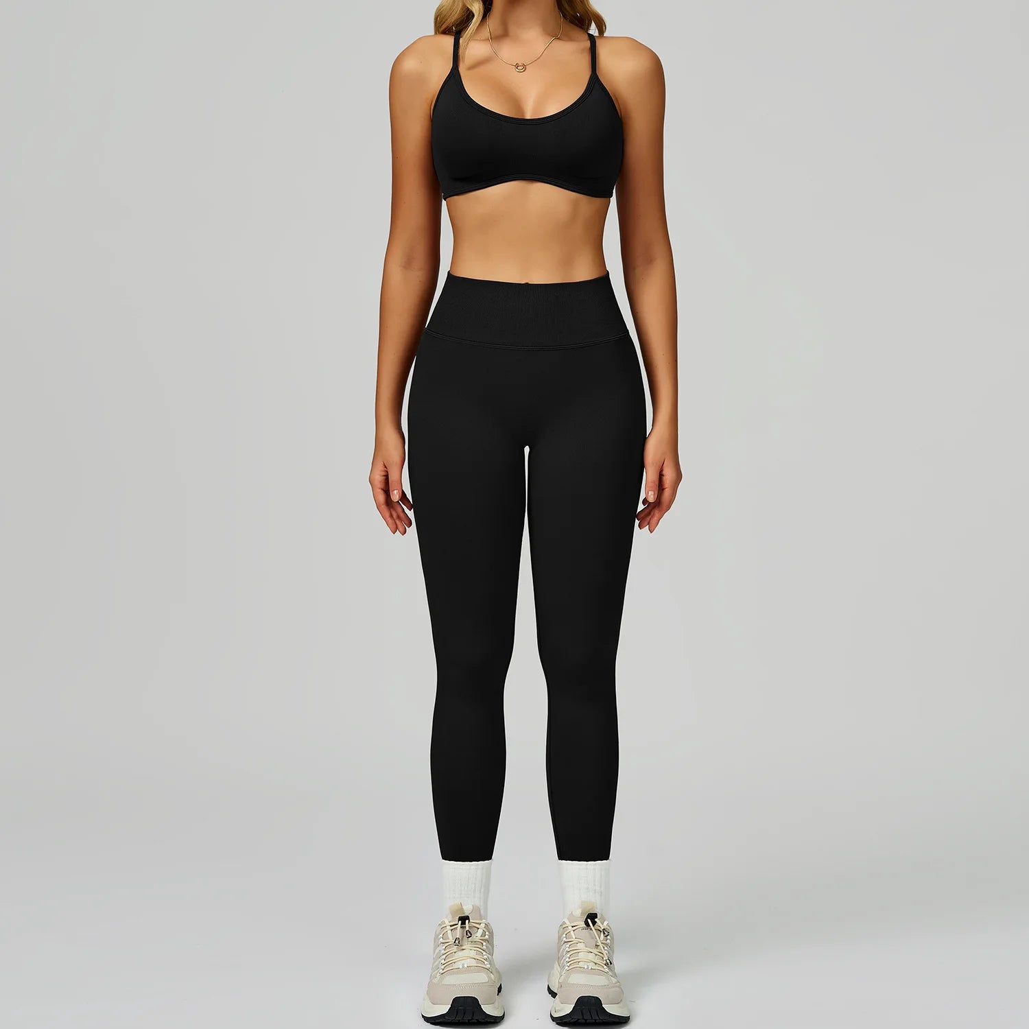 Seamless Yoga Set – Push Up Bra & High Waist Leggings Activewear