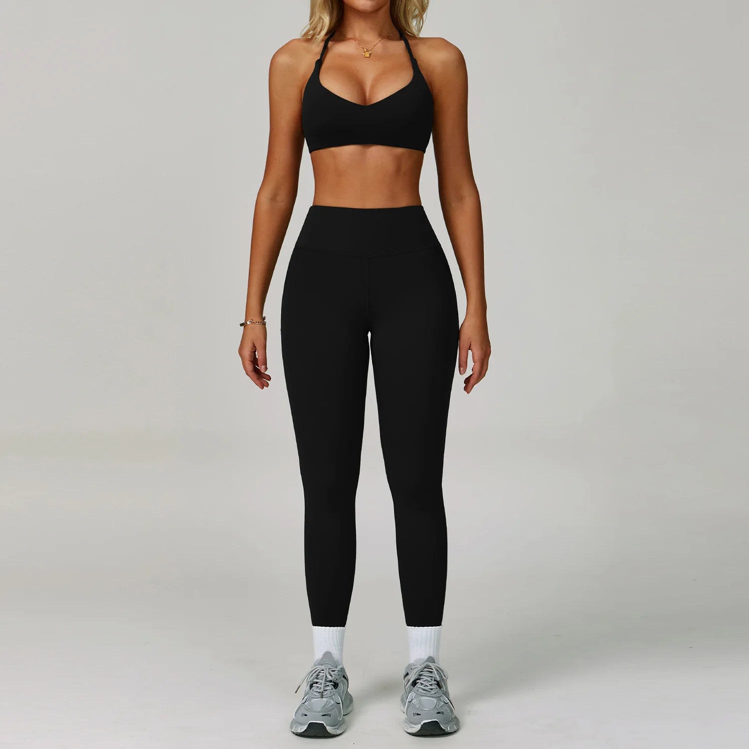 2 Piece Yoga Set – Sports Bra & High Waist Leggings Seamless Activewear
