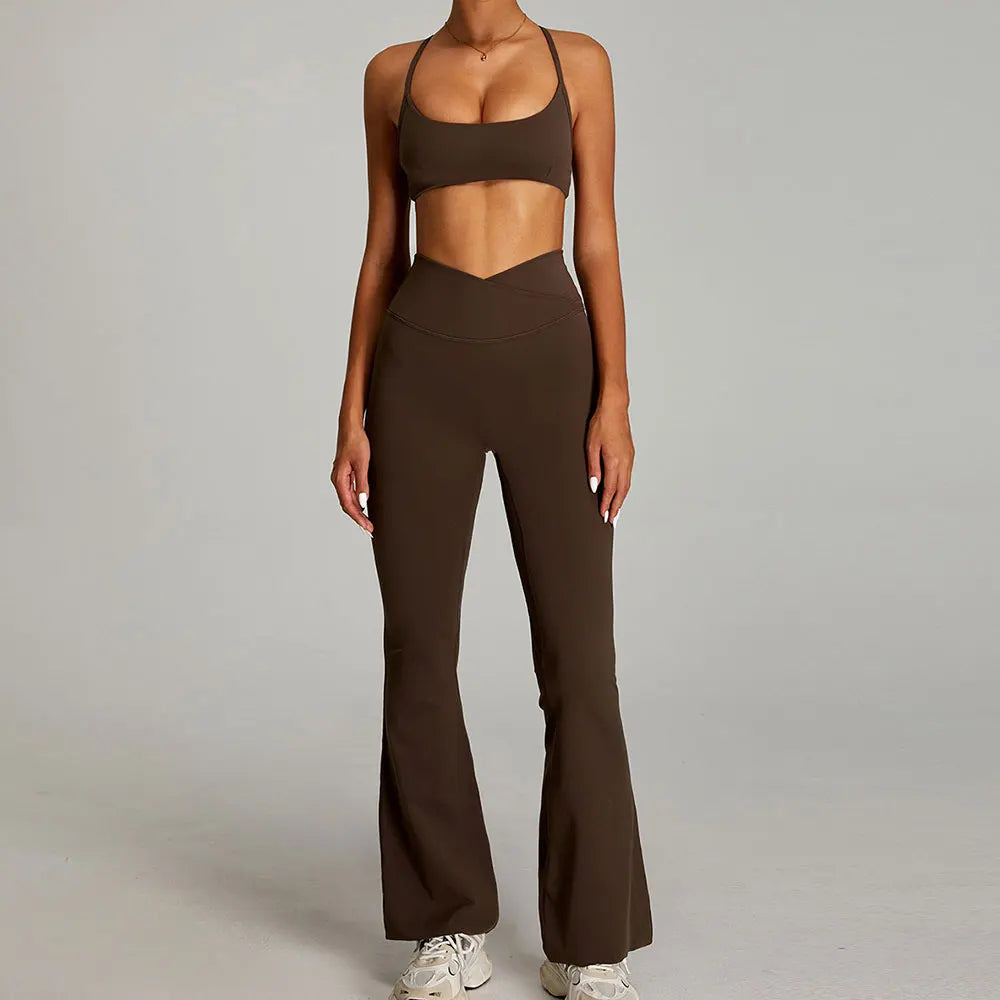 2 Piece Yoga Set – Sports Bra & High Waist Leggings Gym Activewear