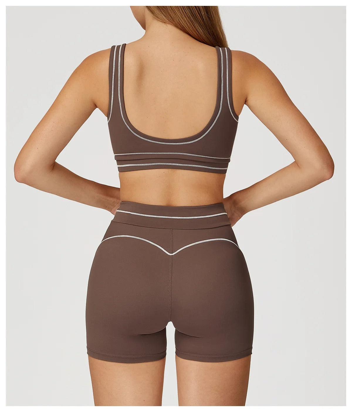 2 Piece Yoga Set – High Waist Shorts & Sports Bra Gym Activewear