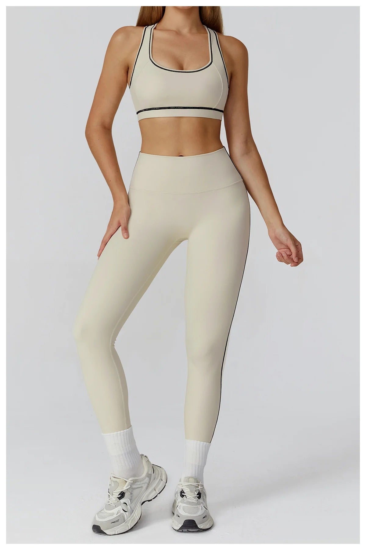 2 Piece Yoga Set – Sports Bra & High Waist Leggings Gym Fitness Outfit