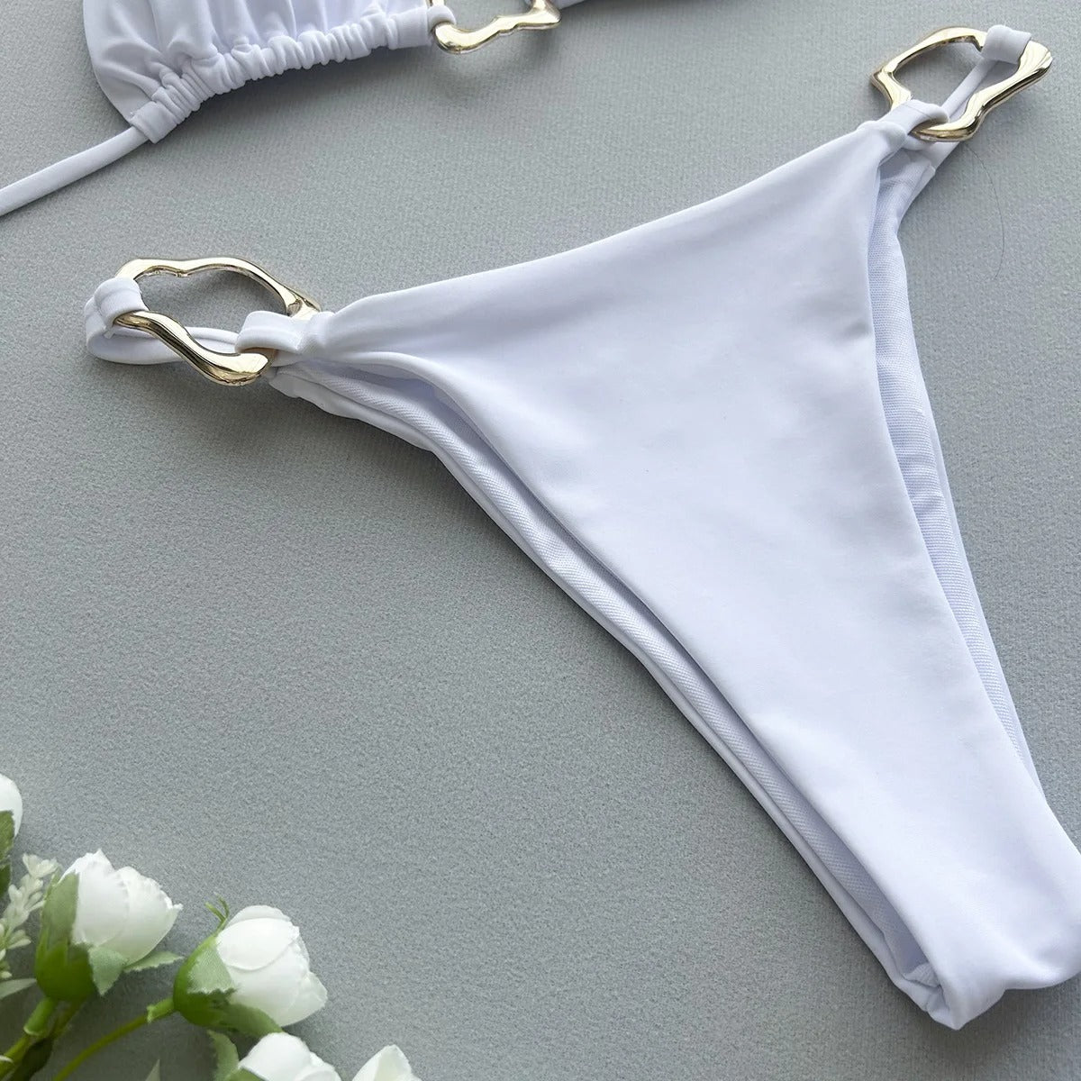 Bikini Set – Gold Ring Triangle Swimwear Two Piece