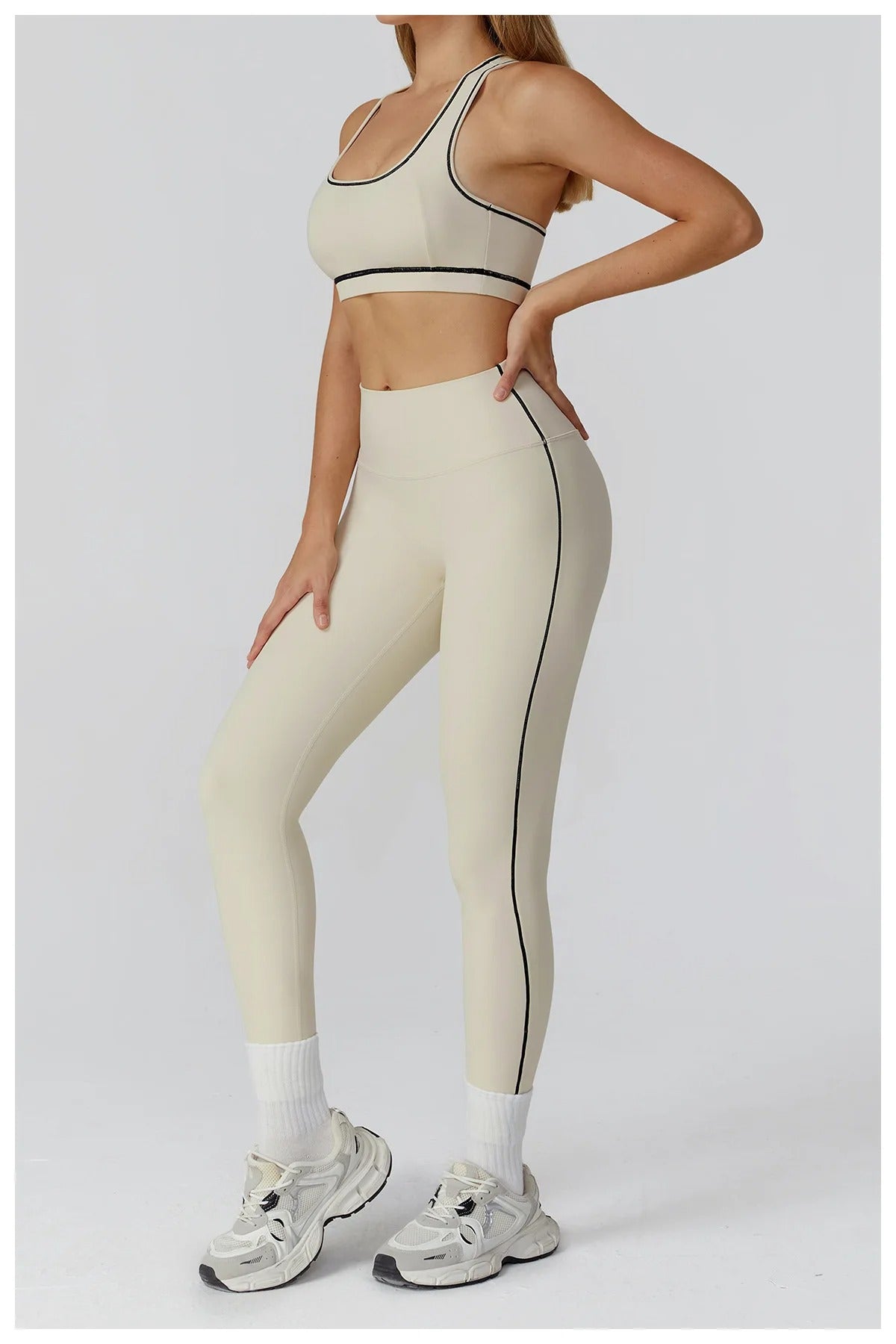 2 Piece Yoga Set – Sports Bra & High Waist Leggings Gym Fitness Outfit