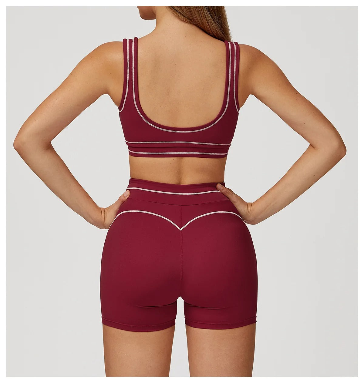 2 Piece Yoga Set – High Waist Shorts & Sports Bra Gym Activewear