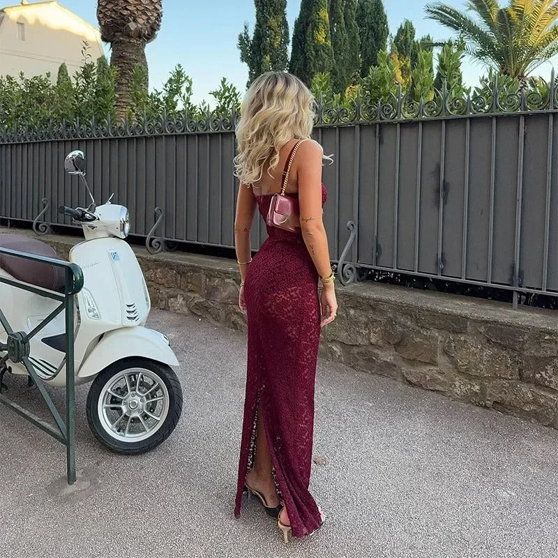 Laxe Maxi Dress – Spaghetti Strap Elegant Evening Gown