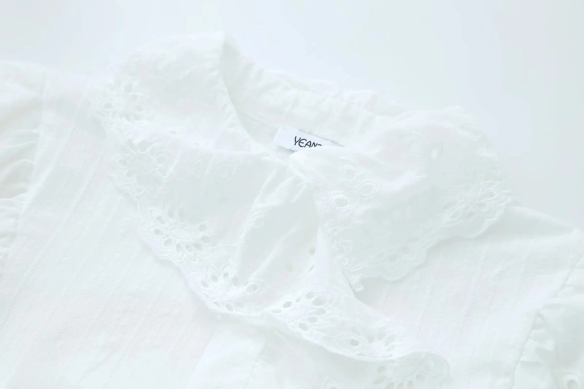 White Ruffle Maxi Dress – Loose Boho V Neck Long Sleeve Gown