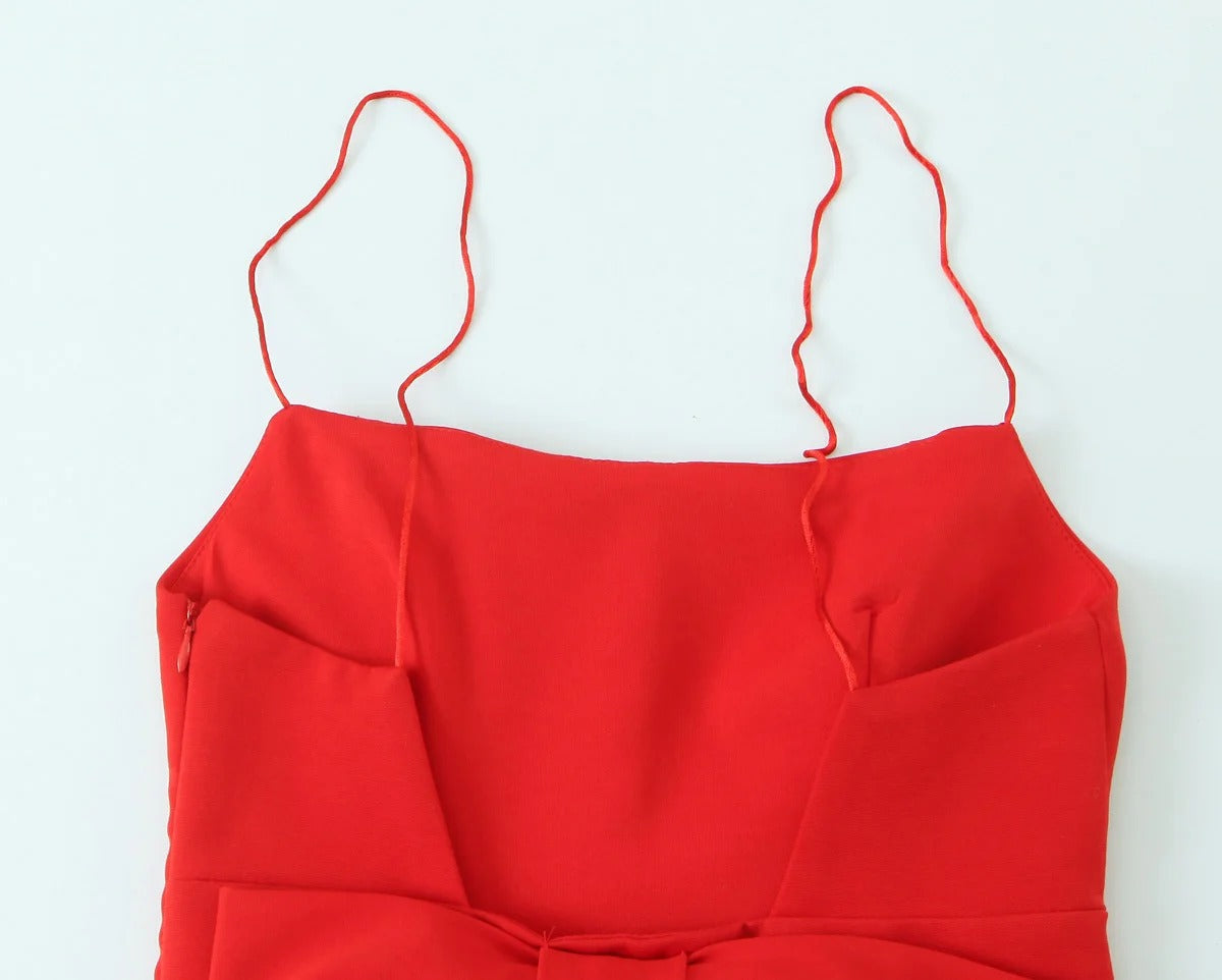 Backless Mini Dress – Sleeveless Bow Tie Cocktail Party