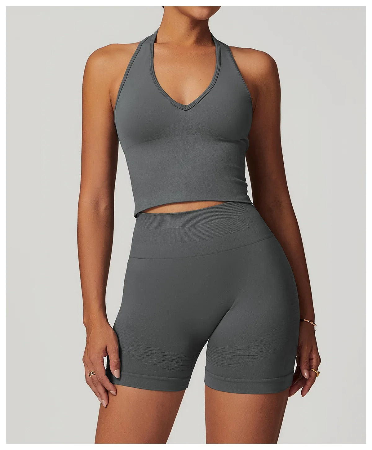 Sports Bra Top – Halter Neck Gym Crop Top Fitness Activewear
