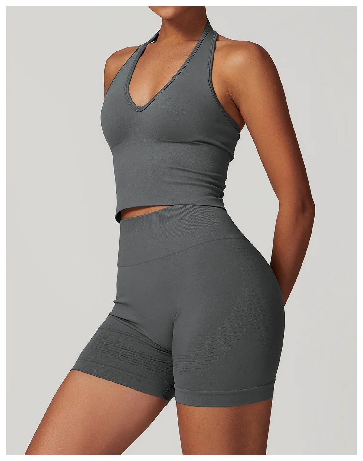 Sports Bra Top – Halter Neck Gym Crop Top Fitness Activewear