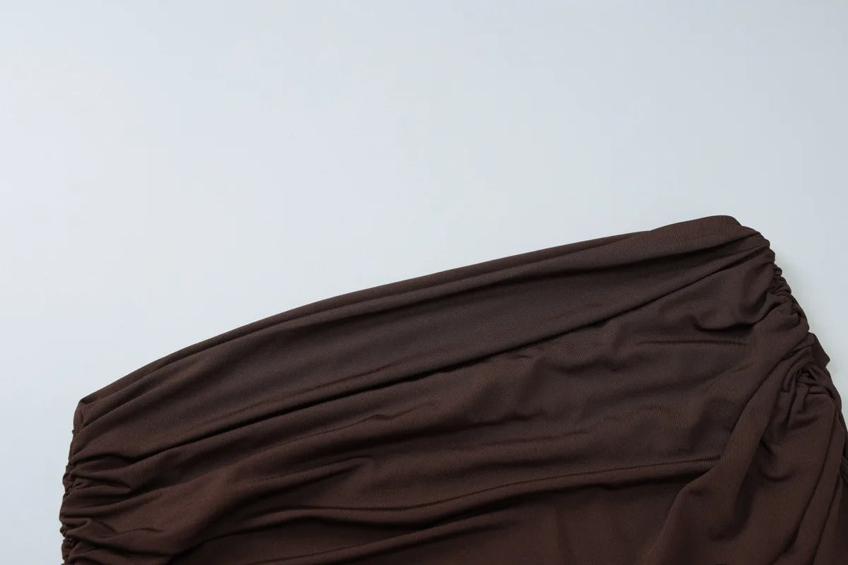 One Shoulder Maxi Dress – Elegant Backless Evening Gown