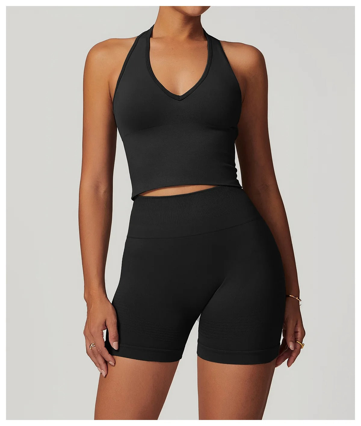 Sports Bra Top – Halter Neck Gym Crop Top Fitness Activewear