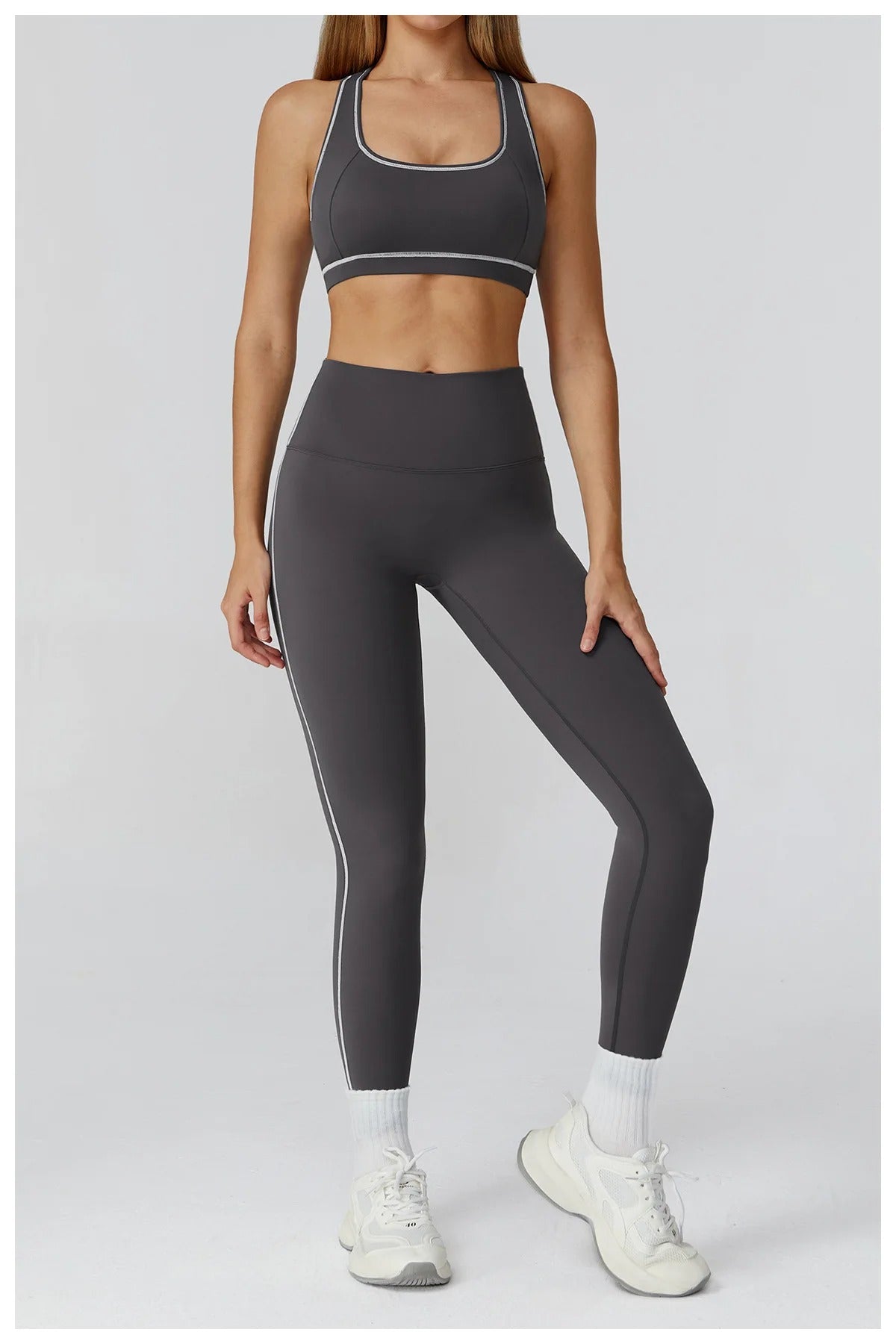 2 Piece Yoga Set – Sports Bra & High Waist Leggings Gym Fitness Outfit
