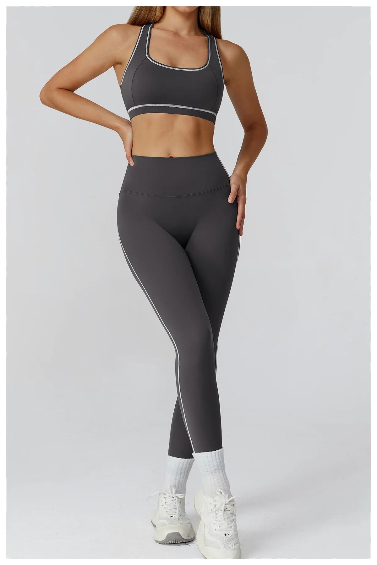 2 Piece Yoga Set – Sports Bra & High Waist Leggings Gym Fitness Outfit