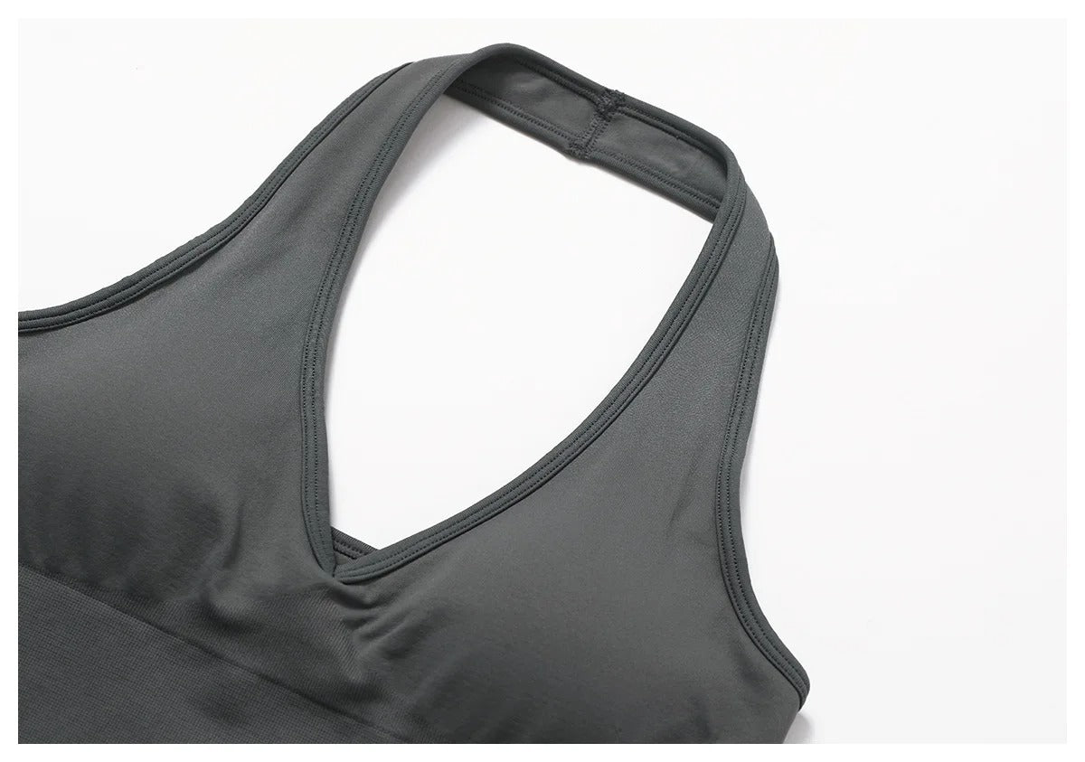 Sports Bra Top – Halter Neck Gym Crop Top Fitness Activewear