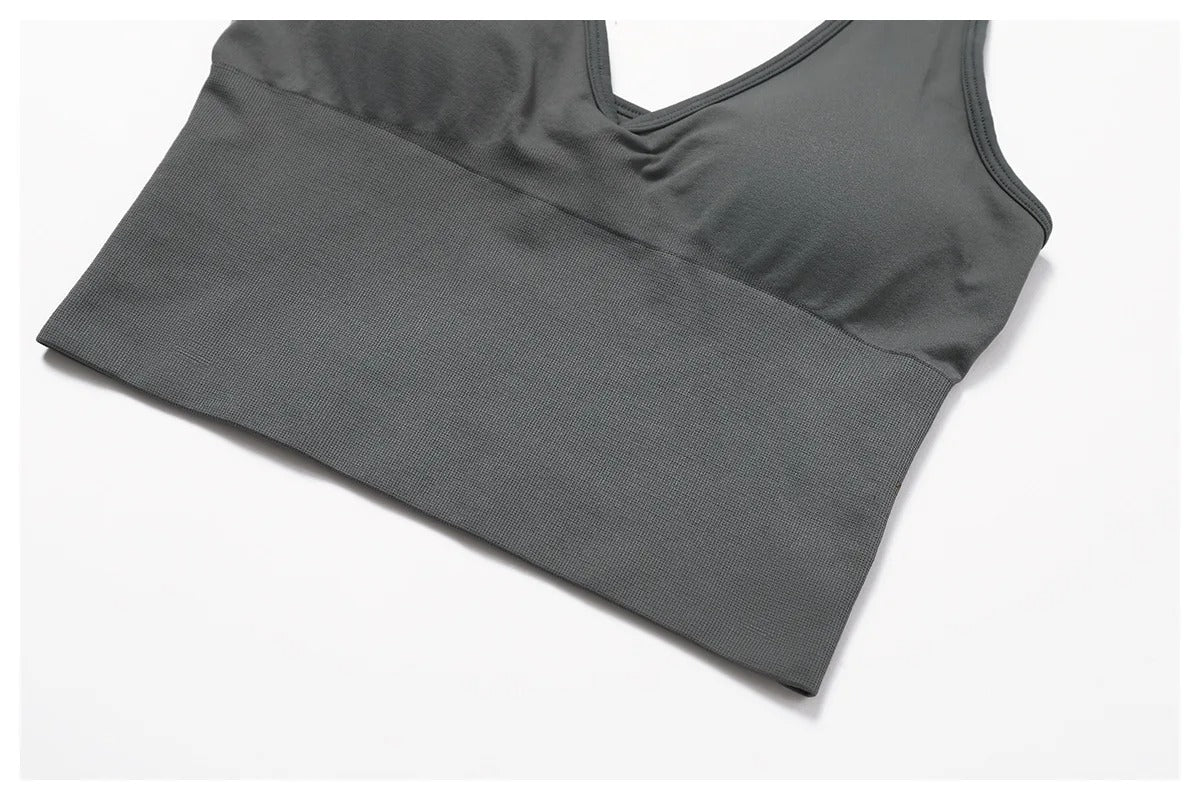 Sports Bra Top – Halter Neck Gym Crop Top Fitness Activewear
