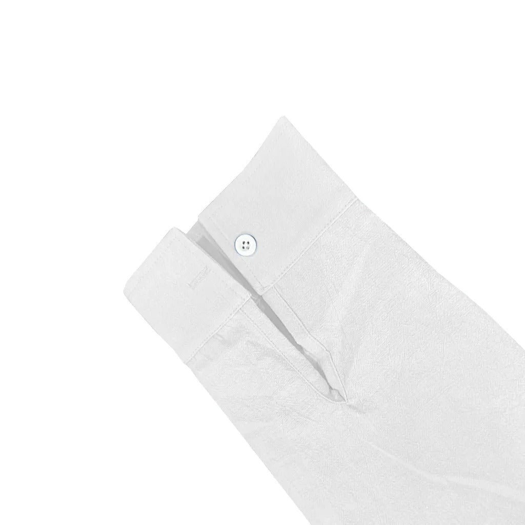 Men’s Linen Long Sleeve Shirt – Casual Button Up with Pocket