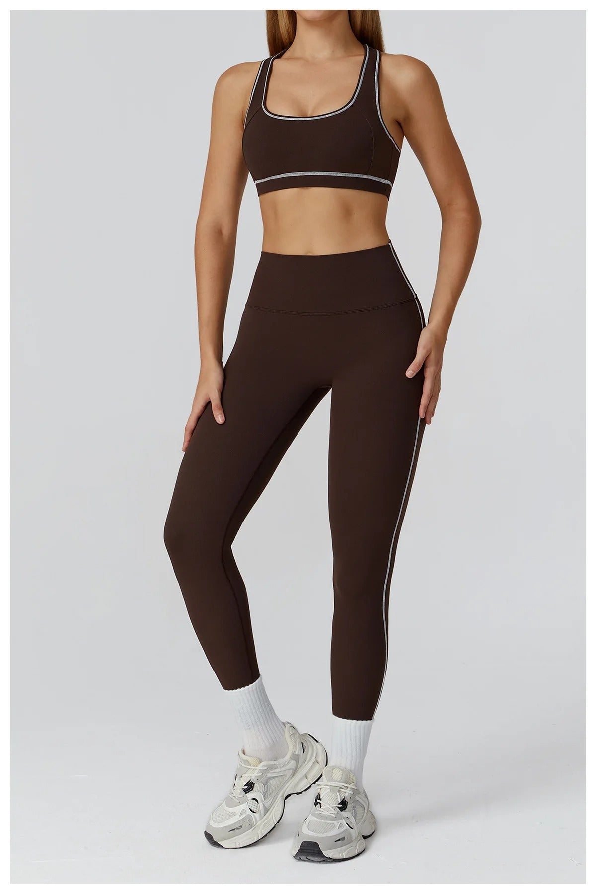 2 Piece Yoga Set – Sports Bra & High Waist Leggings Gym Fitness Outfit