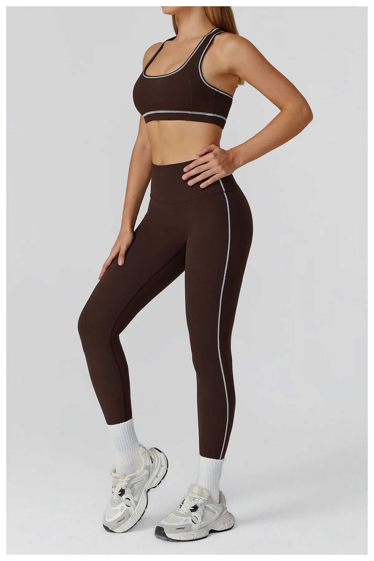 2 Piece Yoga Set – Sports Bra & High Waist Leggings Gym Fitness Outfit