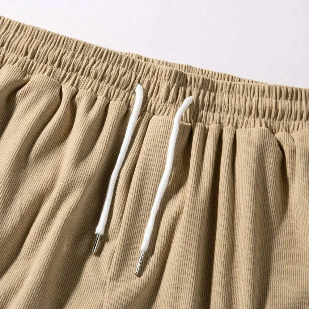 Men’s Casual Corduroy Shorts – Drawstring Summer Streetwear