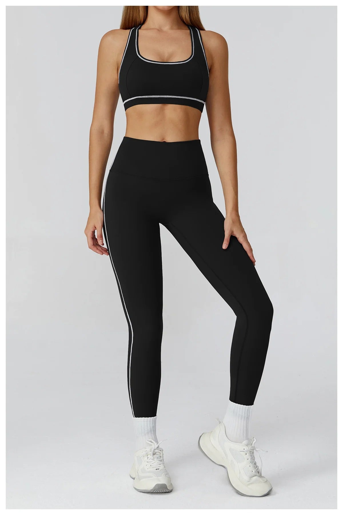 2 Piece Yoga Set – Sports Bra & High Waist Leggings Gym Fitness Outfit