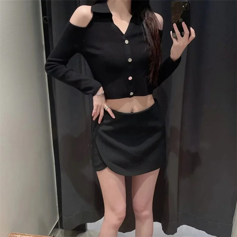 Casual High Waist Skort – Casual Mini Wrap Shorts