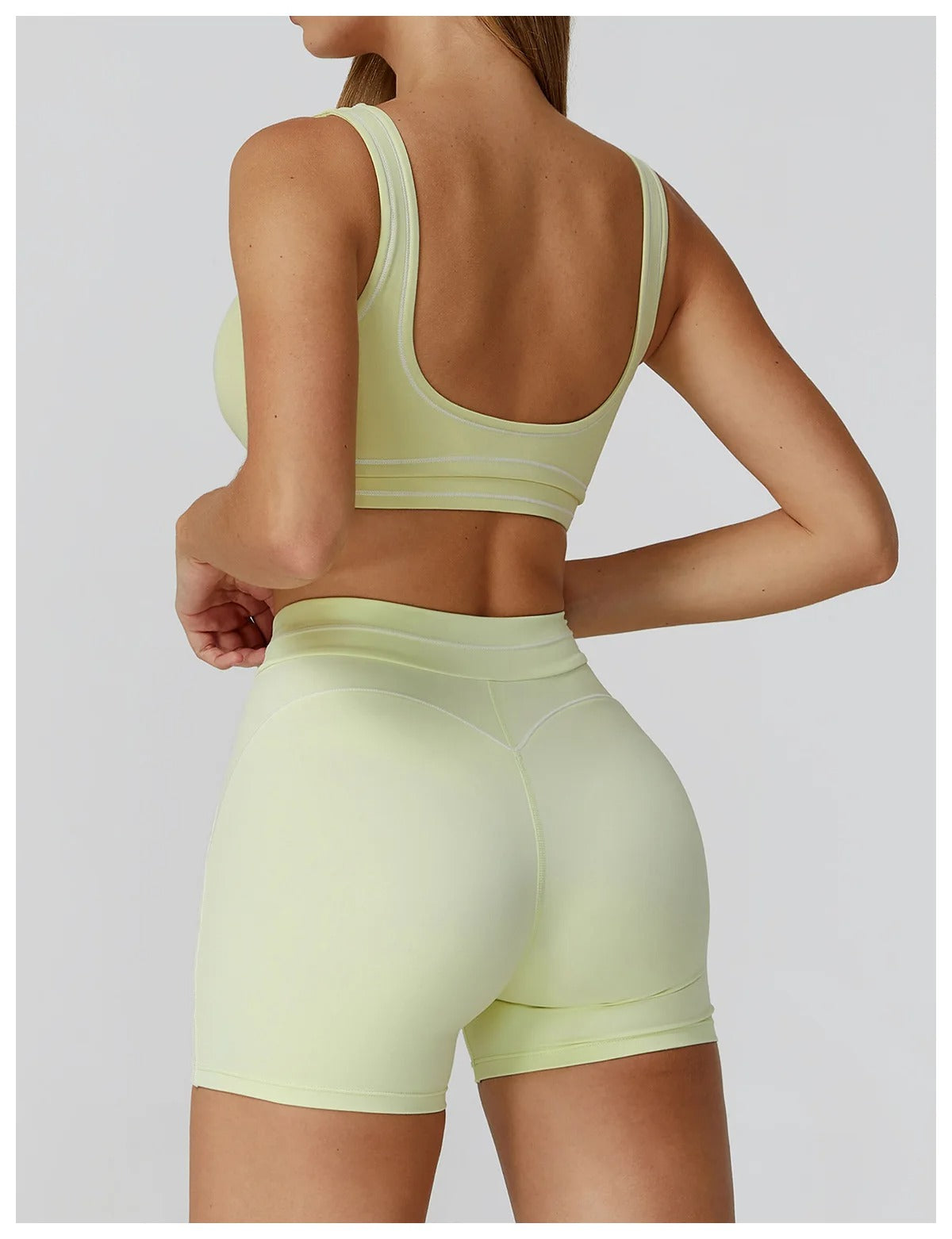 2 Piece Yoga Set – High Waist Shorts & Sports Bra Gym Activewear