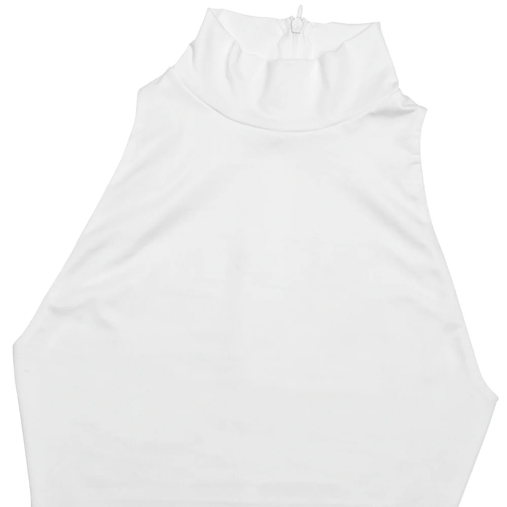 High Neck Maxi Dress Sleeveless Split Evening Gown