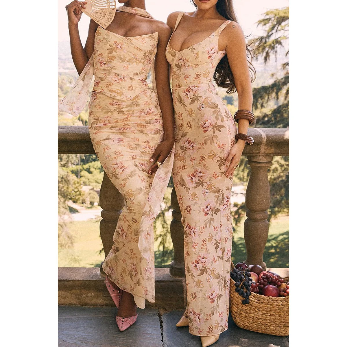 Strapless Maxi Dress – Elegant Ruched Evening Gown