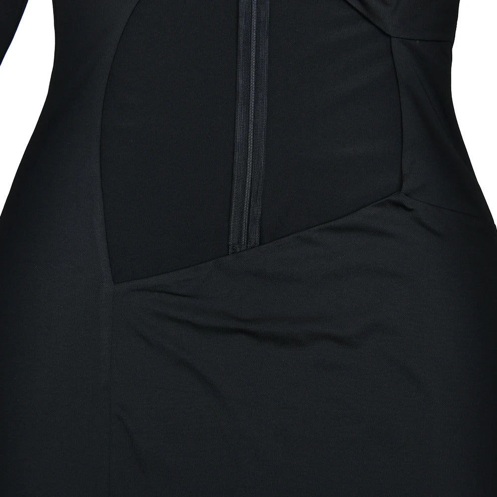 One Shoulder Cut Out Maxi Dress – Elegant High Slit Party Gown