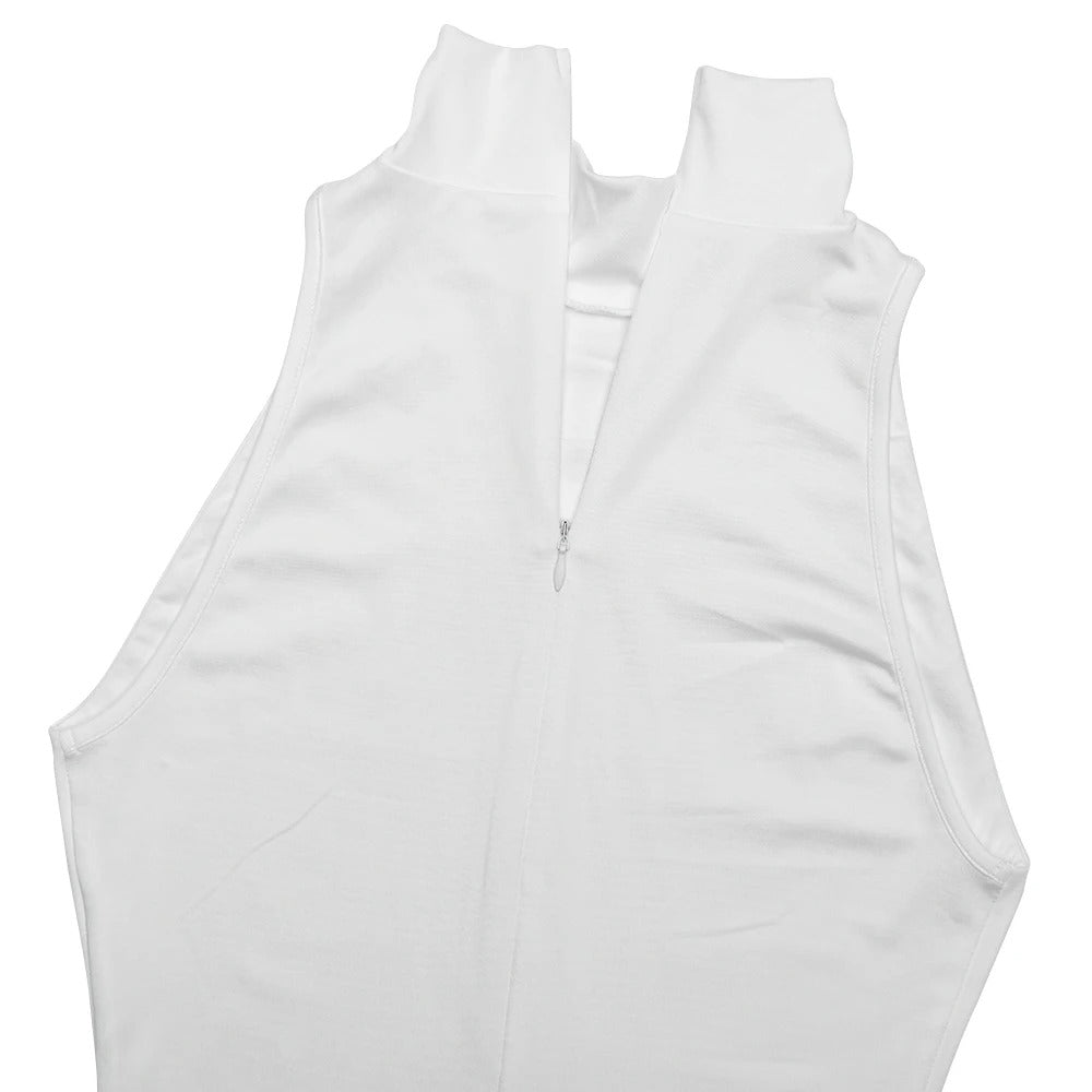 High Neck Maxi Dress Sleeveless Split Evening Gown