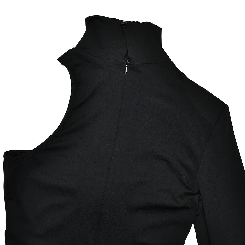 One Shoulder Cut Out Maxi Dress – Elegant High Slit Party Gown