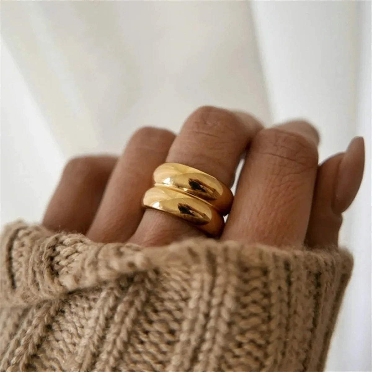 Lustrous Bloom - Ring - Stainless Steel-Jordyn the Label