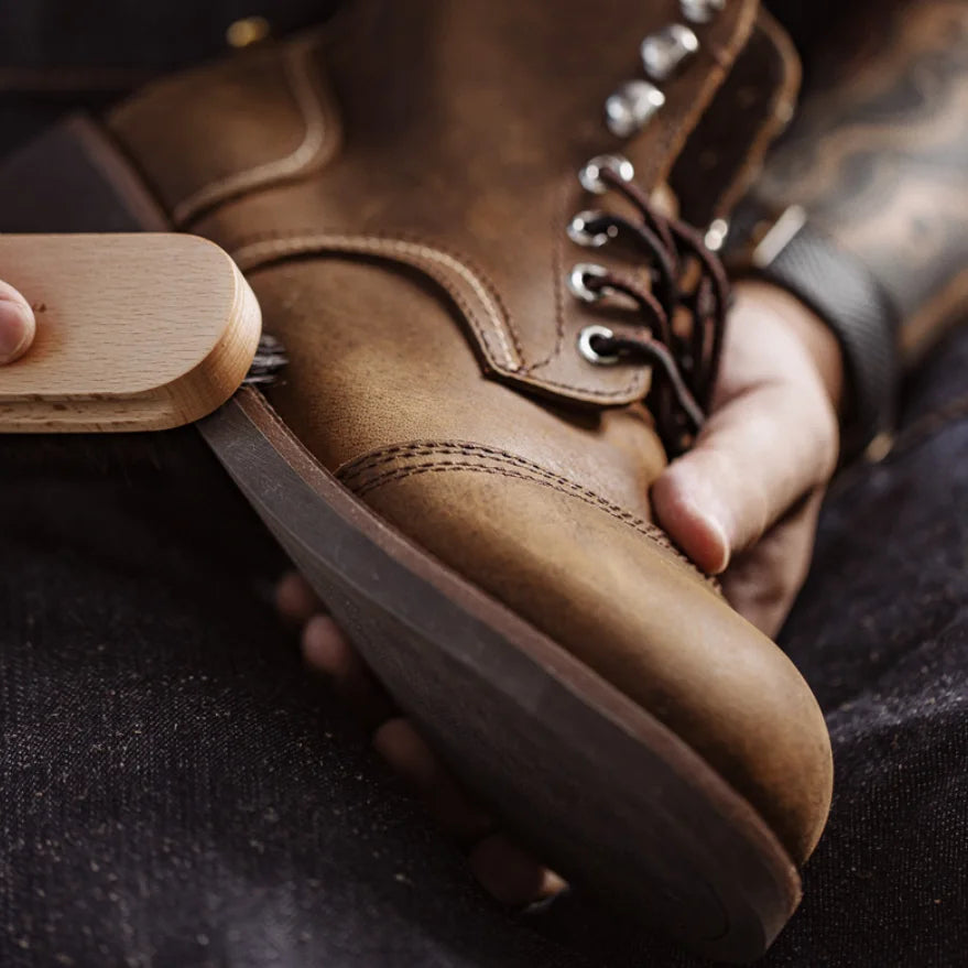 Men’s Lace Up Vintage Leather Ankle Boots