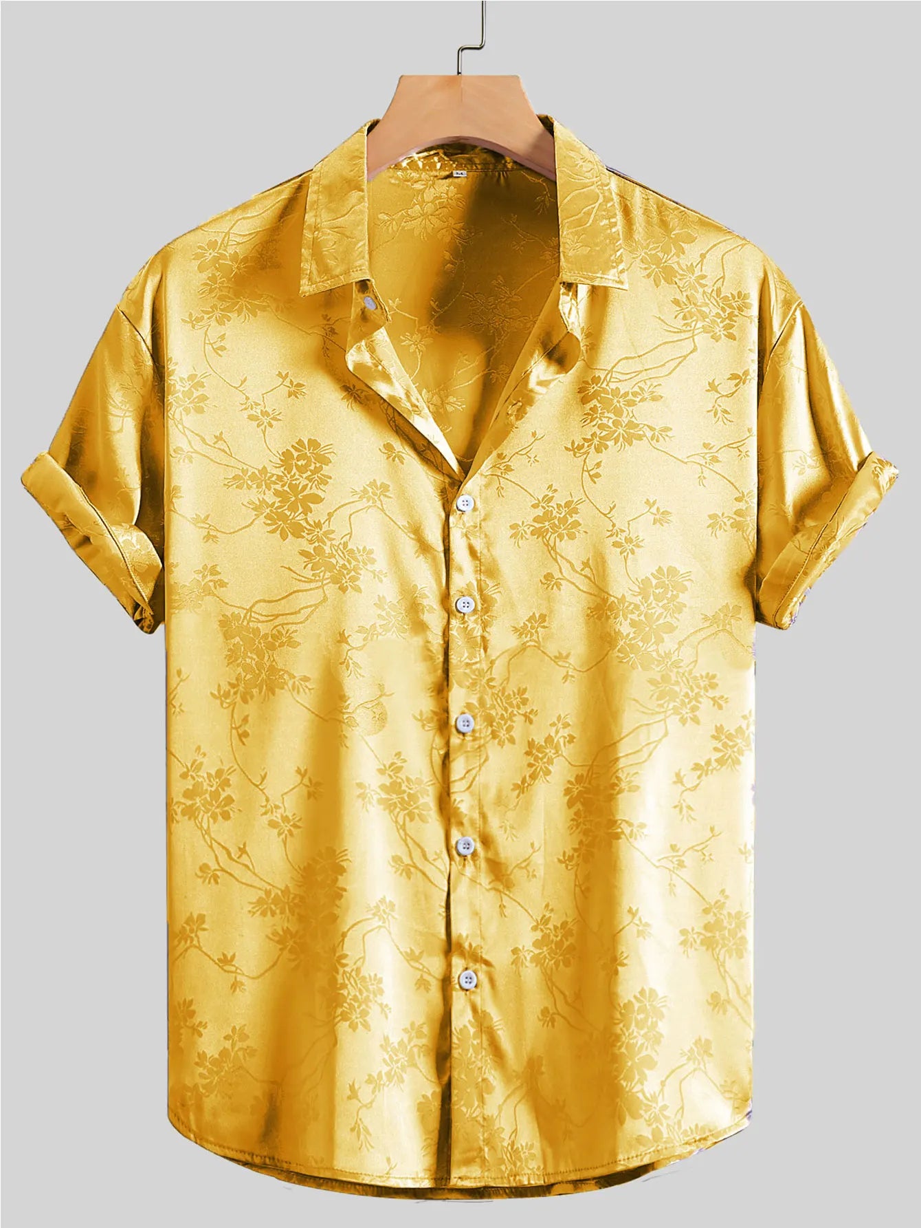 Men’s Embroidered Casual Button Up Summer Shirt