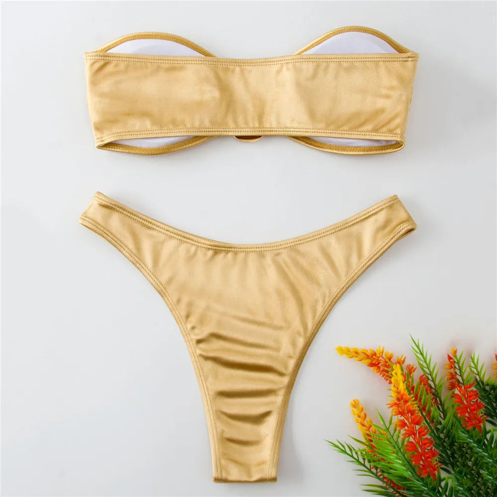 Noor - Strapless U-Shaped Swimwear-Jordyn the Label
